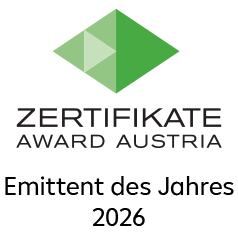 Jubiläum: 20 Jahre Zertifikate Award Austria, 20 mal als Bester Emittent ausgezeichnet